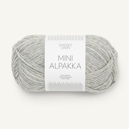 MINI ALPAKKA - LYS GRÅMELERT (1032)