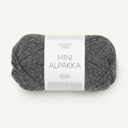 MINI ALPAKKA - MØRK GRÅMELERT (1053)