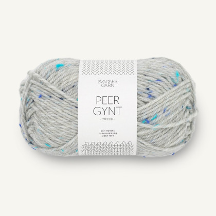 PEER GYNT - LYS GRÅMELERT BLÅ TWEED (1502)