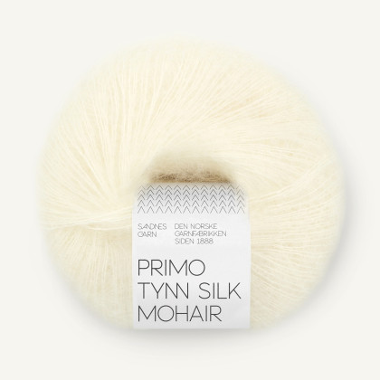 PRIMO TYNN SILK MOHAIR - NATURAL WHITE (1012)