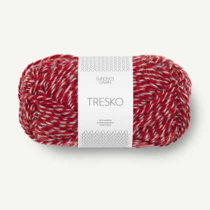 TRESKO - RØD/ GRÅ (4228)
