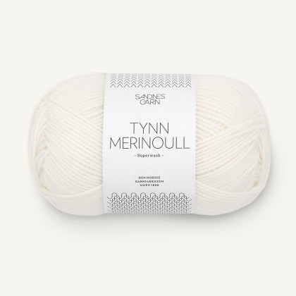 TYNN MERINOULL - HVIT (1001)