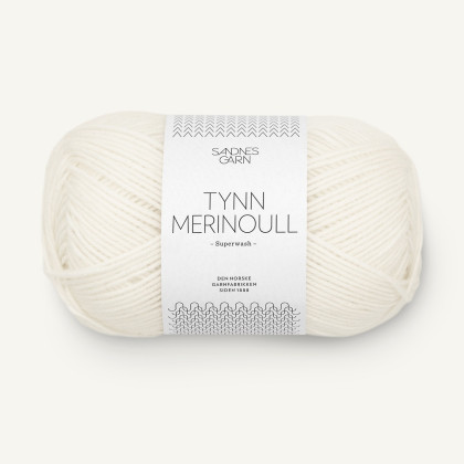 TYNN MERINOULL - HVIT (1002)