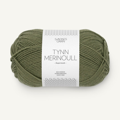 TYNN MERINOULL - OLIVENGRØNN (9062)