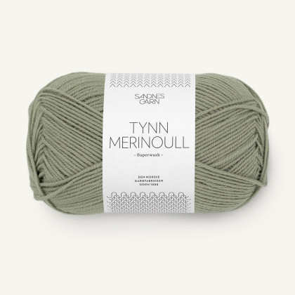 TYNN MERINOULL - STØVET LYS GRØNN (8521)