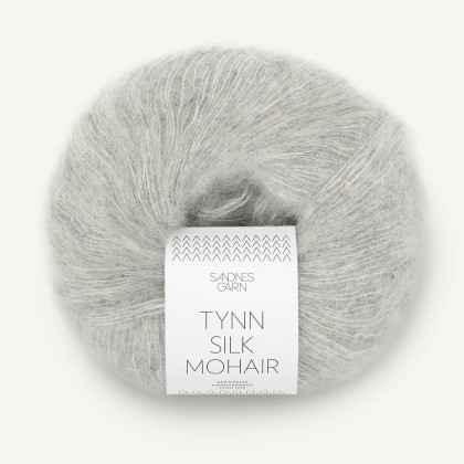 TYNN SILK MOHAIR - LYS GRÅMELERT (1022)