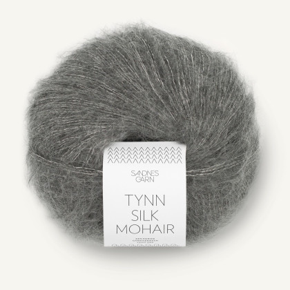 TYNN SILK MOHAIR - MØRK GRÅMELERT (1053)