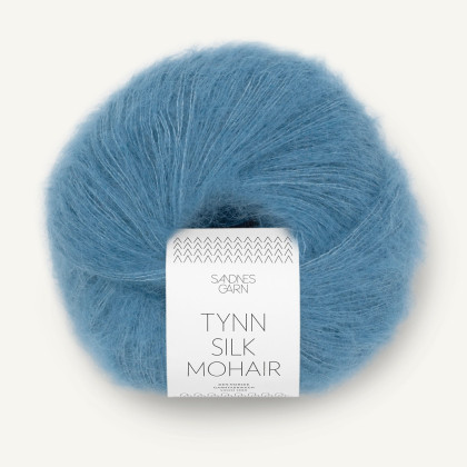TYNN SILK MOHAIR - MØRK HIMMELBLÅ (6042)