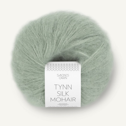 TYNN SILK MOHAIR - STØVET LYS GRØNN (8521)
