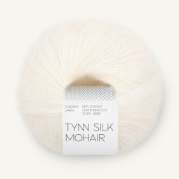 TYNN SILK MOHAIR - TRUE WHITE (1001)