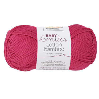 COTTON BAMBOO - Baby Smiles - HIMBEERE (01136)