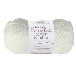 COTTON BAMBOO - Baby Smiles - WEISS (01001)