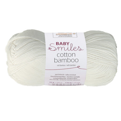 COTTON BAMBOO - Baby Smiles - WEISS (01001)