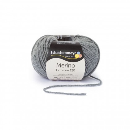 MERINO EXTRAFINE 120 - MITTELGRAU MELIERT (00192)