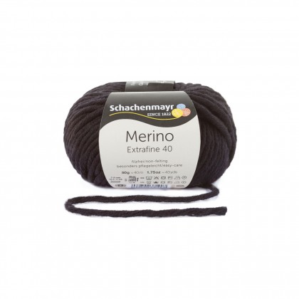 MERINO EXTRAFINE 40 - SCHWARZ (00399)