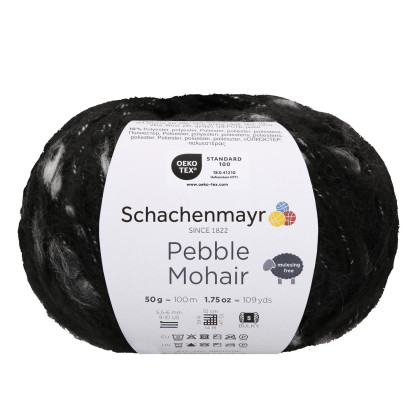 PEBBLE MOHAIR - BLACK (00099)