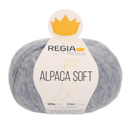 ALPACA SOFT 4-FÄDIG - PREMIUM - HELLBLAU MELIERT (00050)