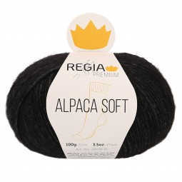 ALPACA SOFT 4-FÄDIG - PREMIUM - SCHWARZ MELIERT (00099)