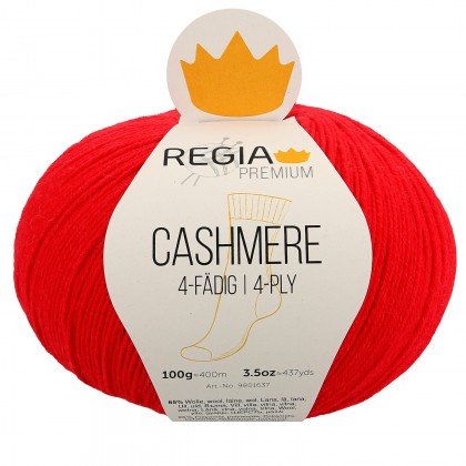 CASHMERE 4-FÄDIG - PREMIUM - LIPSTICK RED (00082)