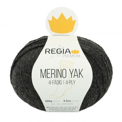 MERINO YAK 4-FÄDIG - PREMIUM - ANTHRAZIT MELIERT (07512)