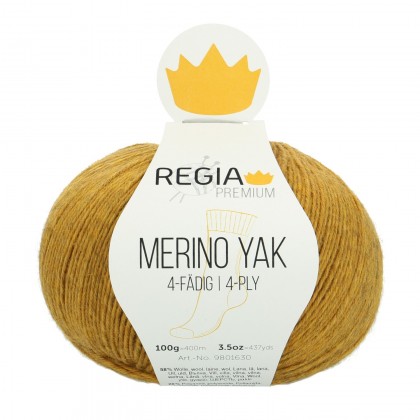 MERINO YAK 4-FÄDIG - PREMIUM - GOLD MELIERT (07504)