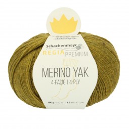 MERINO YAK 4-FÄDIG - PREMIUM - GRAS GREEN MELIERT (07516)