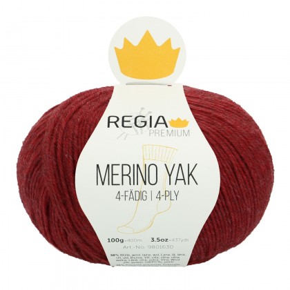 MERINO YAK 4-FÄDIG - PREMIUM - HIMBEER MELIERT (07507)