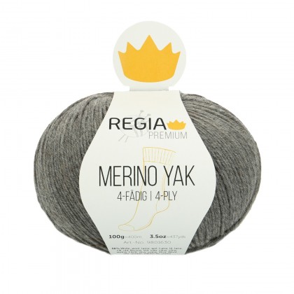 MERINO YAK 4-FÄDIG - PREMIUM - KIESEL MELIERT (07511)