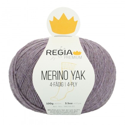 MERINO YAK 4-FÄDIG - PREMIUM - LAVENDEL MELIERT (07509)