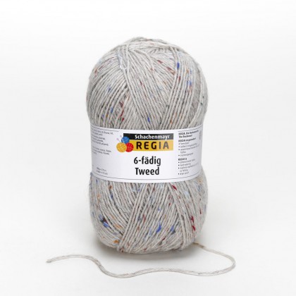 TWEED CLASSIC 6-FÄDIG 150g - HELLGRAU TWEED (00090)
